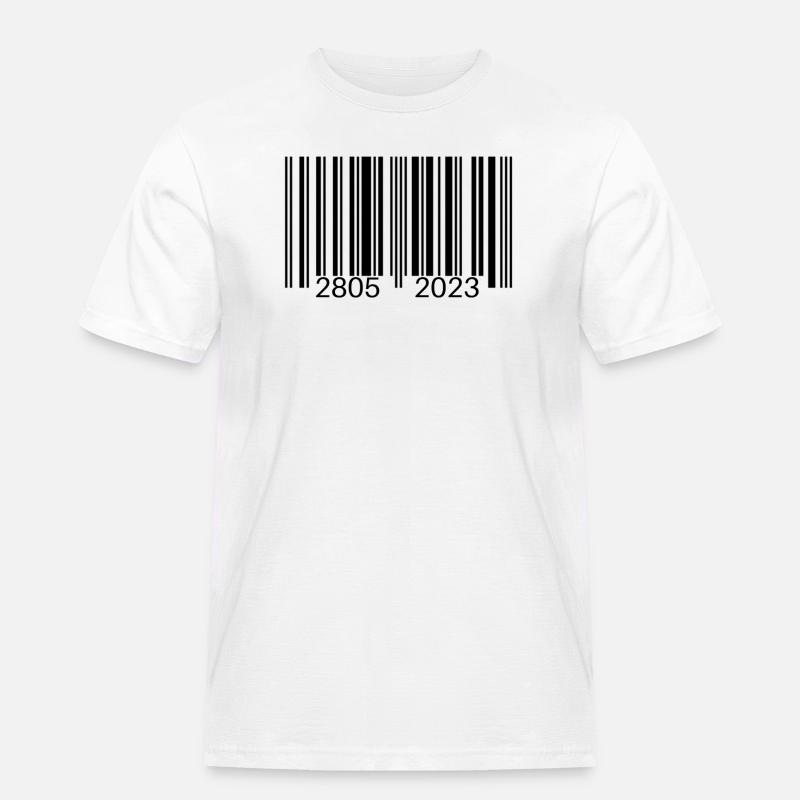 Barcode - Men's Workwear T-Shirt - white