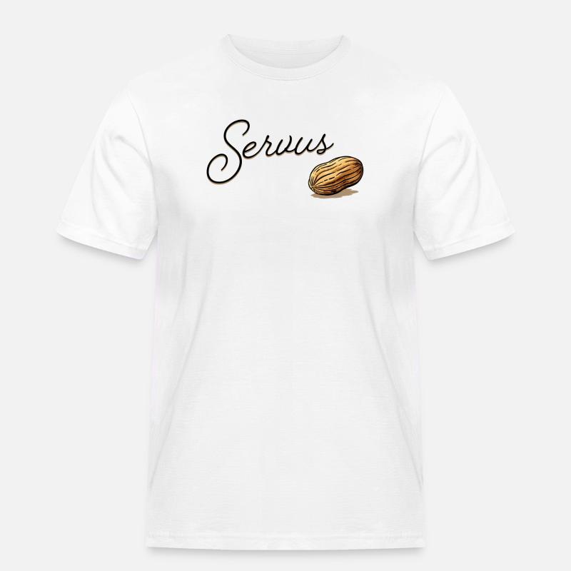 Serius Mandel Script Design - Männer Workwear T-Shirt - Weiß
