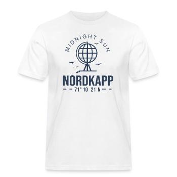 Nordkapp Nordkap Norwegen Roadtrip Geschenk - Männer Workwear T-Shirt - Weiß - Vorne - AI Model Male 185 dark (185cm)
