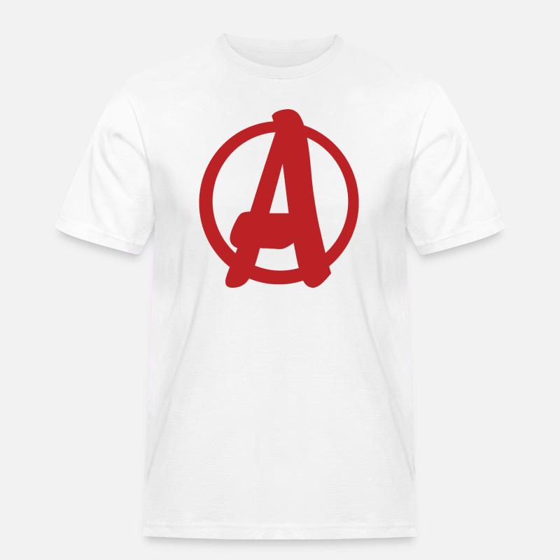 Cooles, einfaches A-Logo - Männer Workwear T-Shirt - Weiß