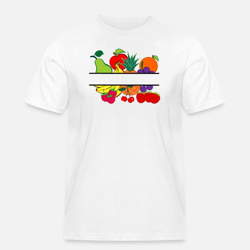 Obstlogo-Shop oder Obstbauer - Männer Workwear T-Shirt - Weiß