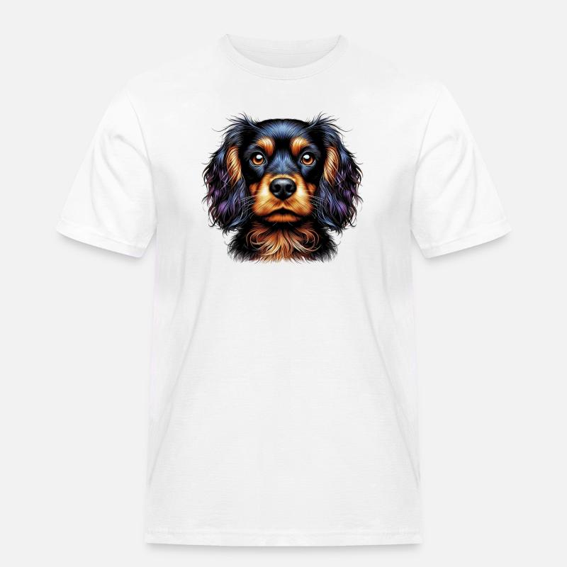 Hund Cocker Spaniel - Männer Workwear T-Shirt - Weiß