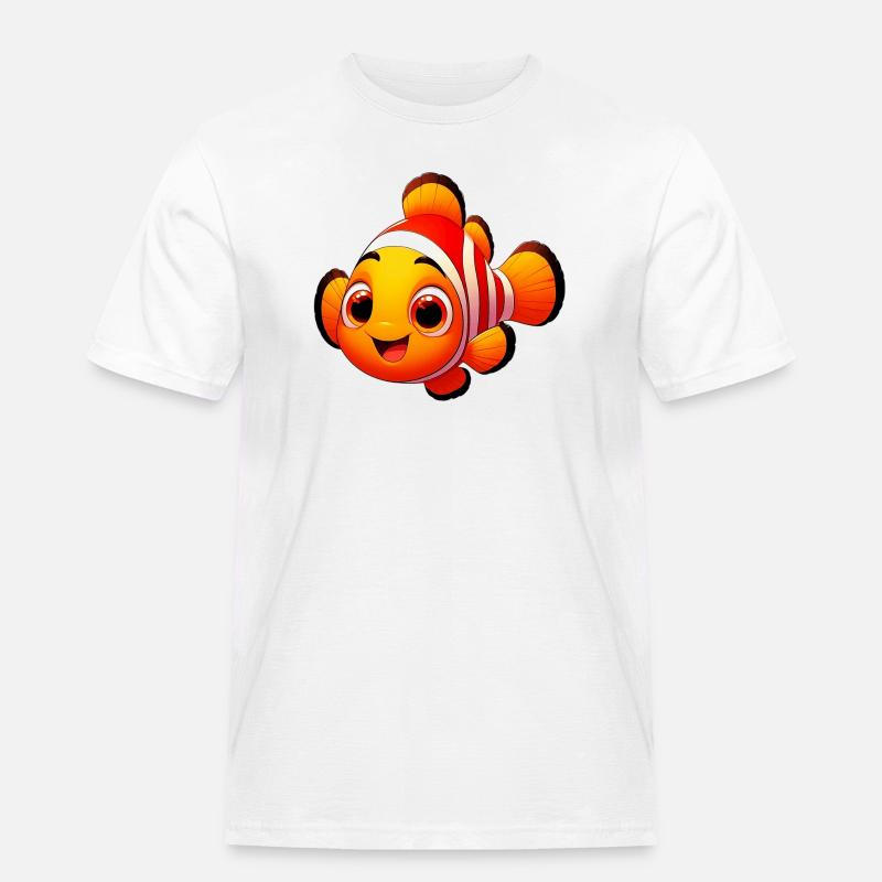 Clownfisch - Männer Workwear T-Shirt - Weiß