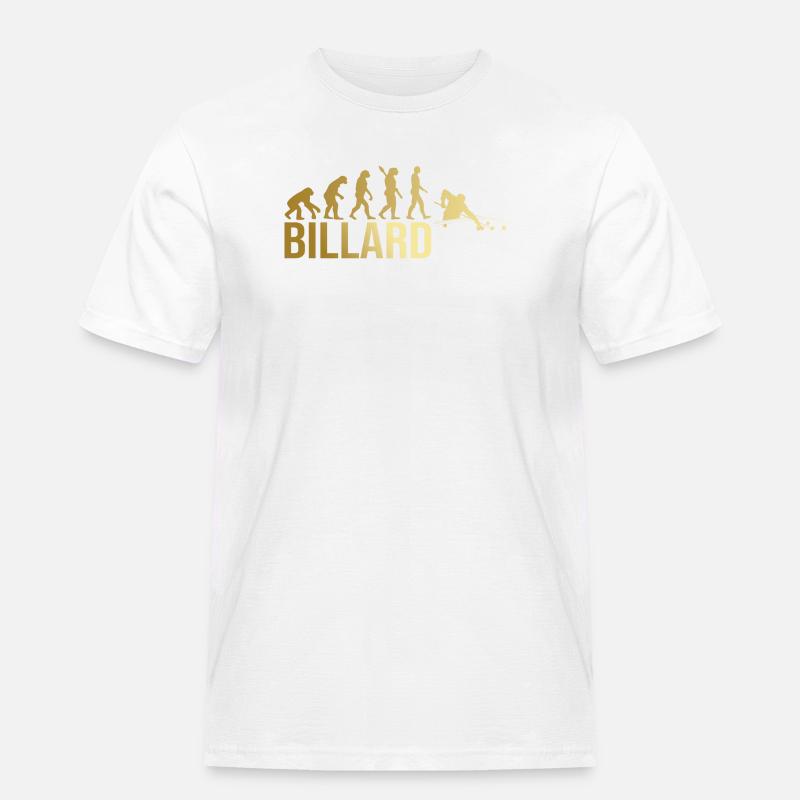 Evolution Billard - Männer Workwear T-Shirt - Weiß