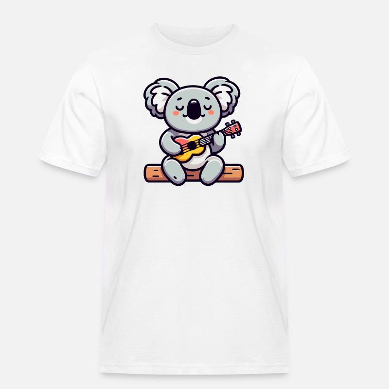 Koala Chords: Der Eukalyptus-Melodiker - Männer Workwear T-Shirt - Weiß