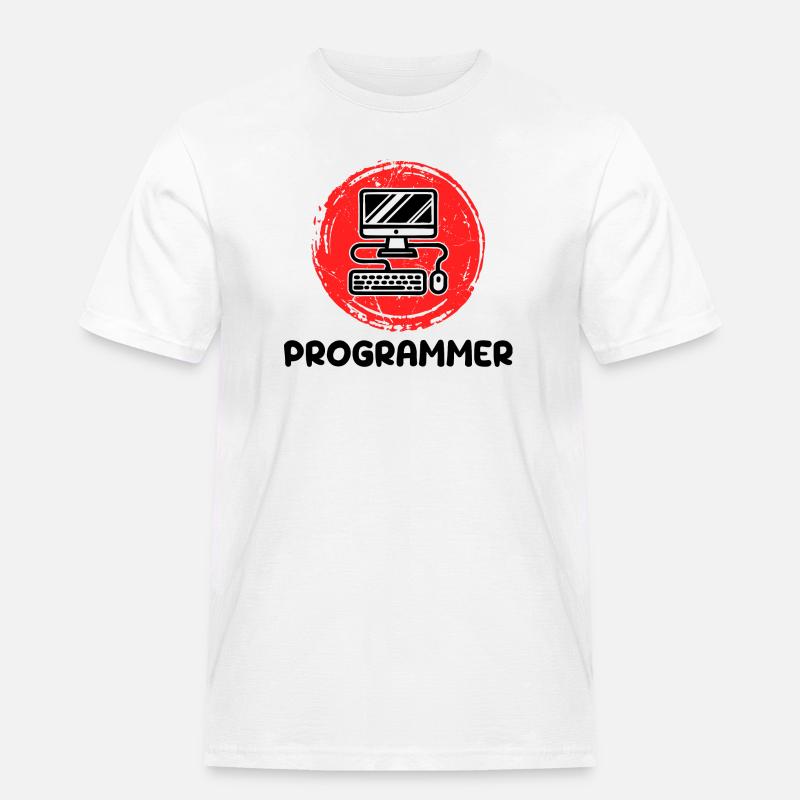 Computer Developer Programmer Code Scripting - Men's Workwear T-Shirt - white