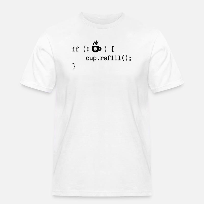 Developer Programmierer Code Webentwickler Debug - Männer Workwear T-Shirt - Weiß