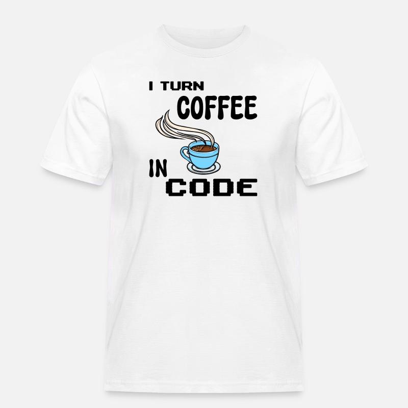 Programmeur de code Scripting Statement Développeur - T-shirt Workwear homme - blanc