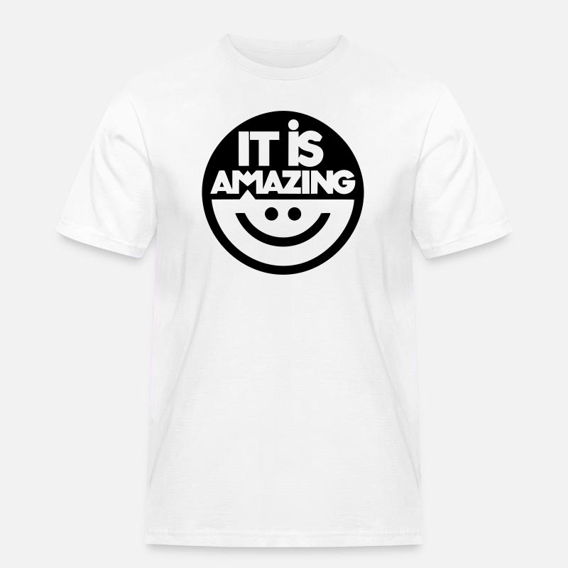 Verblüffend - Männer Workwear T-Shirt - Weiß