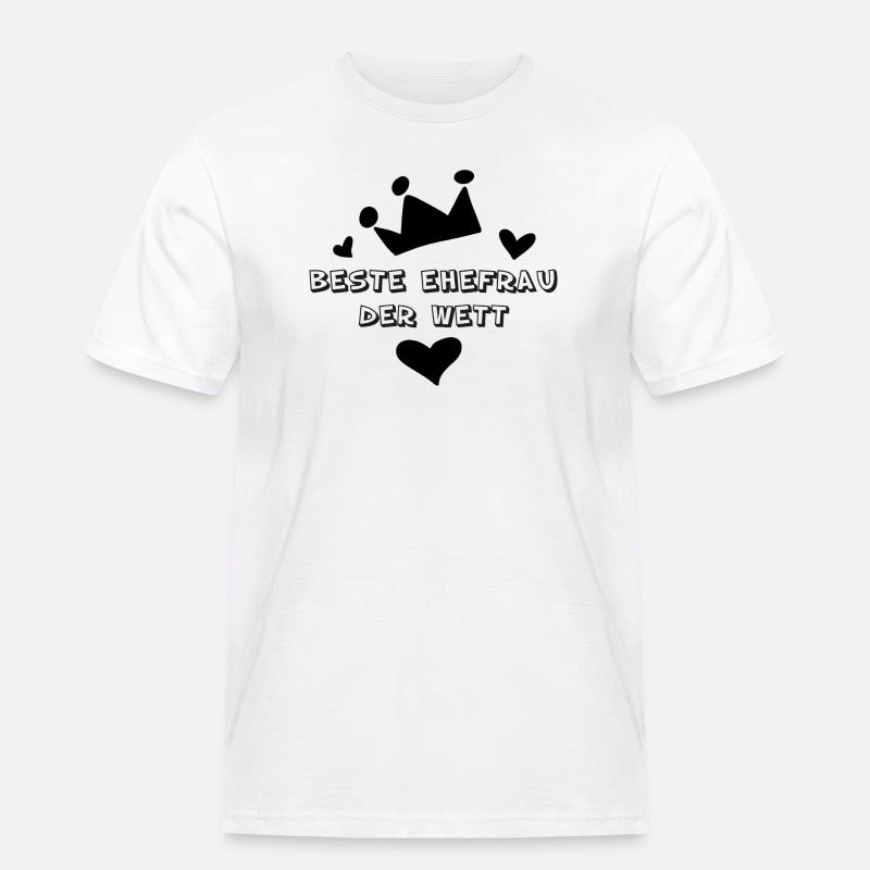 Beste Ehefrau der Welt - Männer Workwear T-Shirt - Weiß