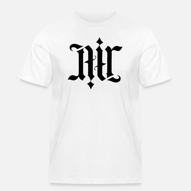 Ambigramm - Air  - Männer Workwear T-Shirt - Weiß