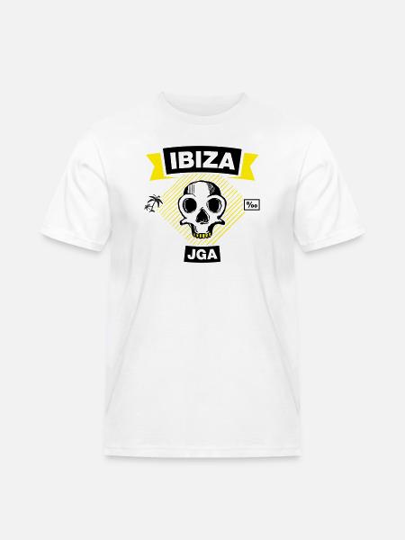 IBIZA – JGA unter Palmen - Männer Workwear T-Shirt - Weiß