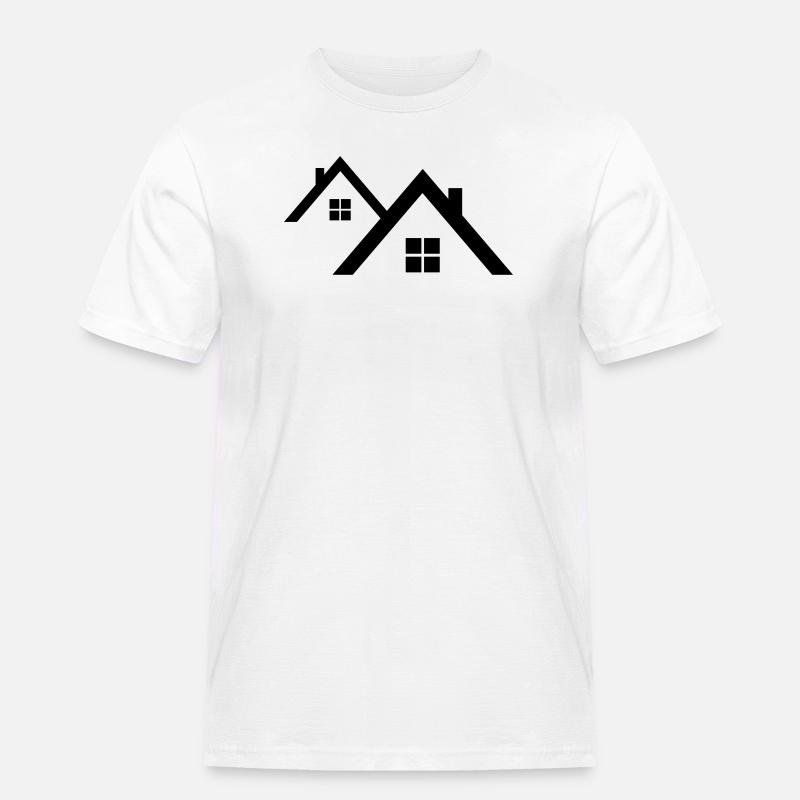 Dach - Männer Workwear T-Shirt - Weiß