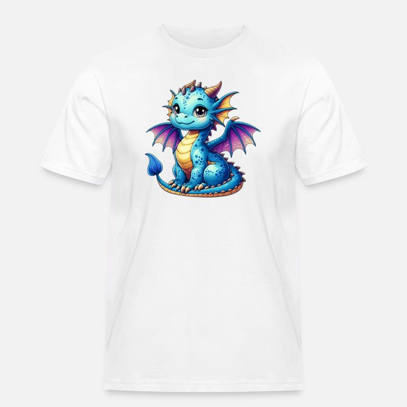 Drache - Männer Workwear T-Shirt - Weiß
