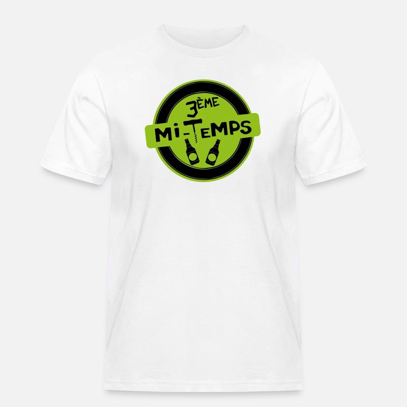 3. Halbzeit - Männer Workwear T-Shirt - Weiß