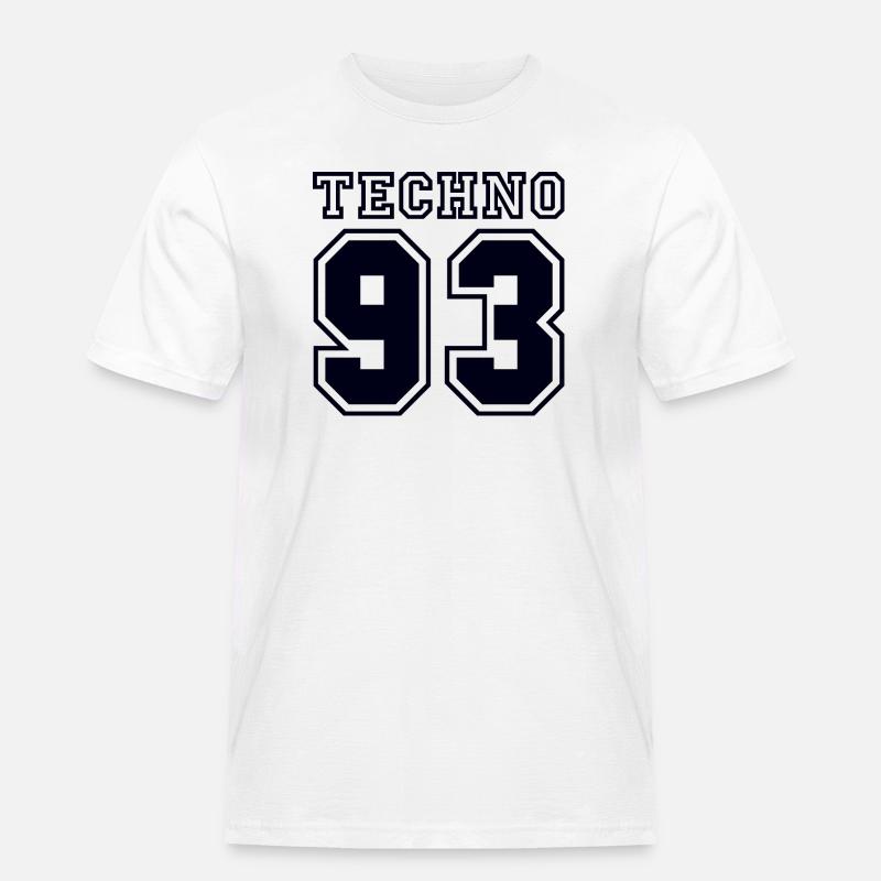 TECHNO 93 - Männer Workwear T-Shirt - Weiß