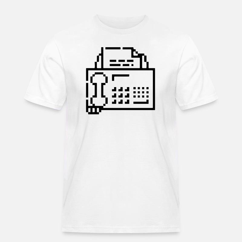 Fax (Mac OS 7) - Männer Workwear T-Shirt - Weiß