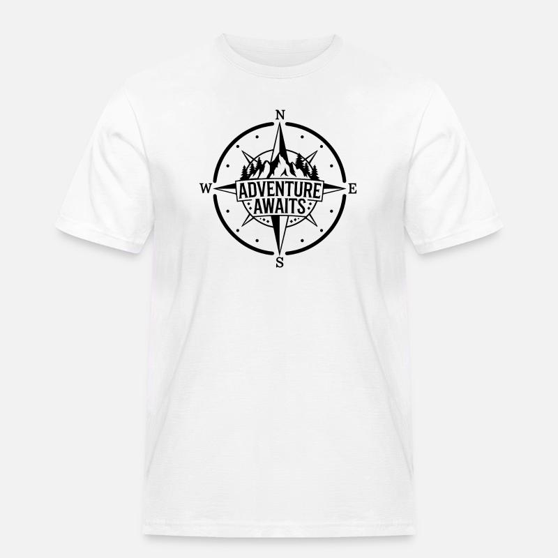 Berge - Das Abenteuer wartet auf Sie - Männer Workwear T-Shirt - Weiß