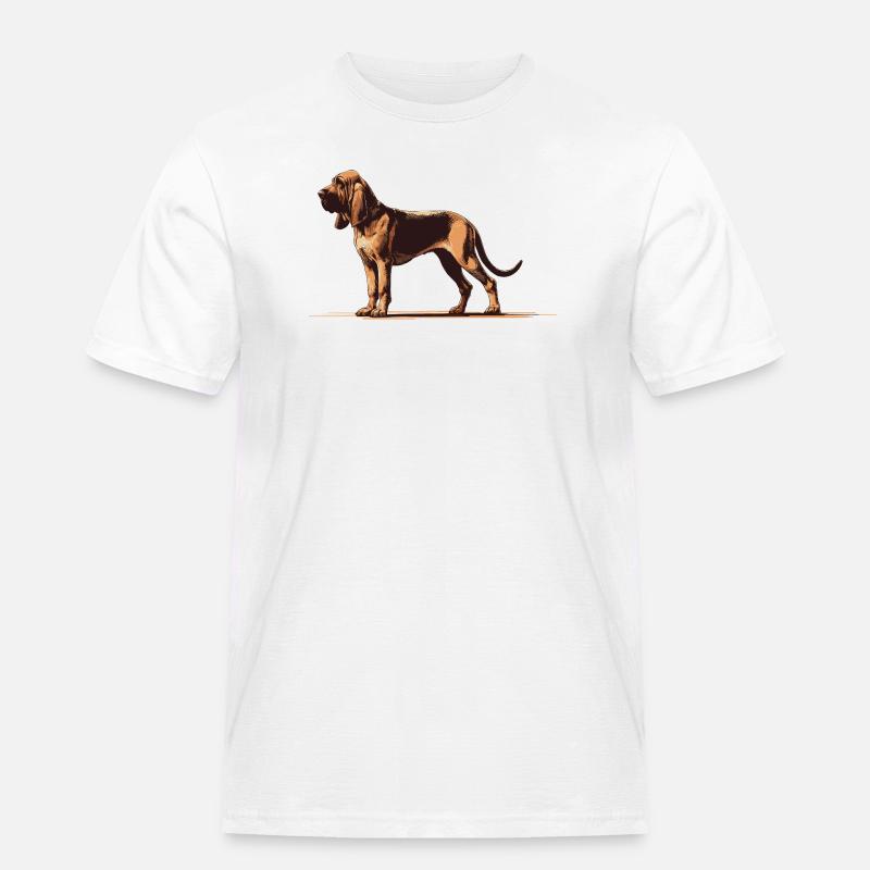 Bluthund - Männer Workwear T-Shirt - Weiß