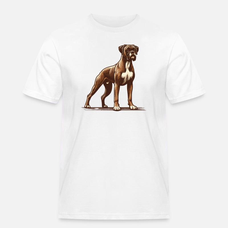 Boxer - Männer Workwear T-Shirt - Weiß