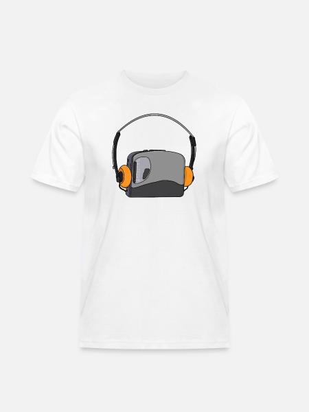 Cool Portable Cassette Audio Player - Men's Workwear T-Shirt - white
