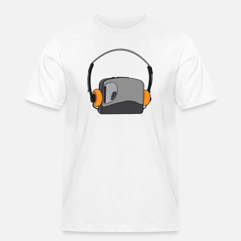 Cool Portable Cassette Audio Player - Men's Workwear T-Shirt - white