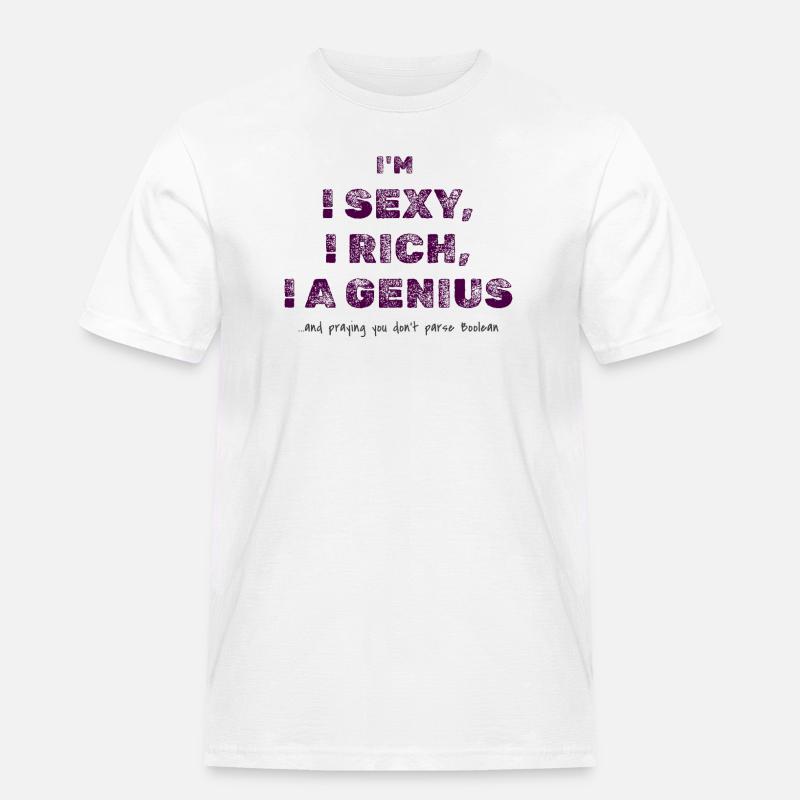 Boolescher Logik-Witz – Programmierer Humor T-Shirt - Männer Workwear T-Shirt - Weiß