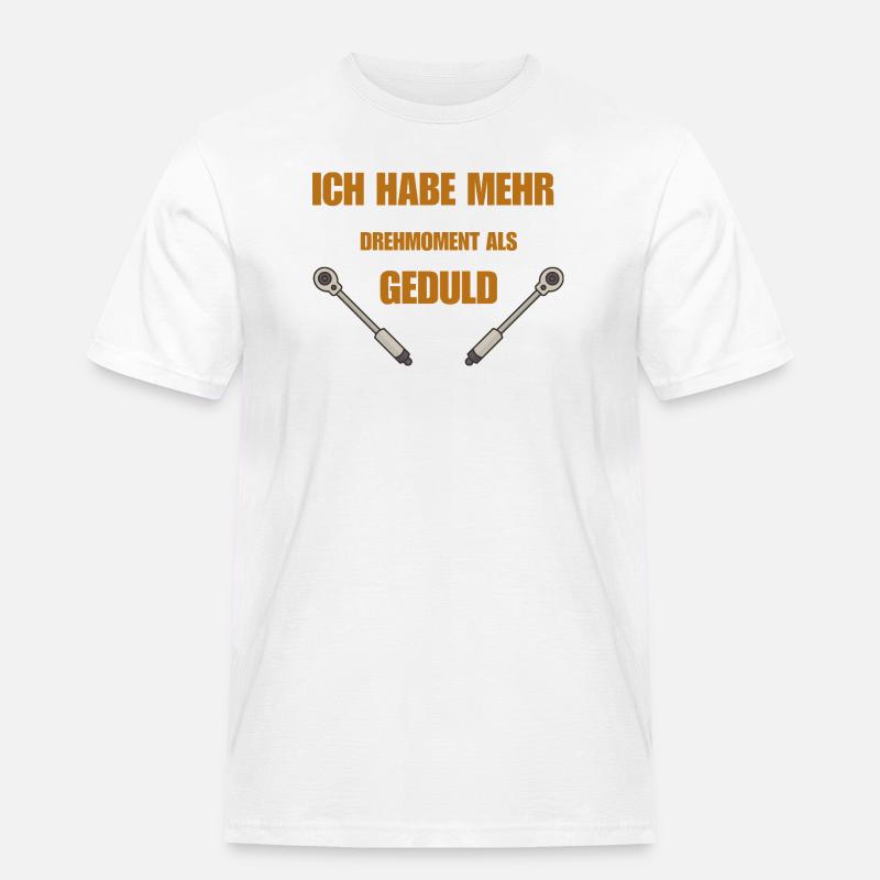 Drehmoment oder Geduld - Männer Workwear T-Shirt - Weiß