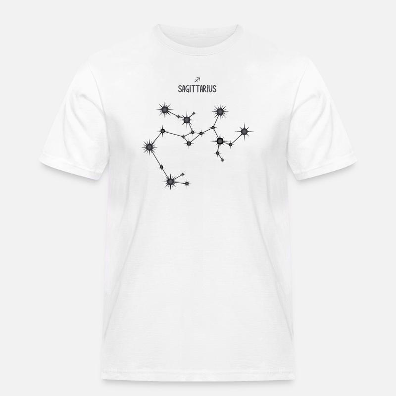 Schütze Sternzeichen Sternbild Schwarz & Grau - Männer Workwear T-Shirt - Weiß