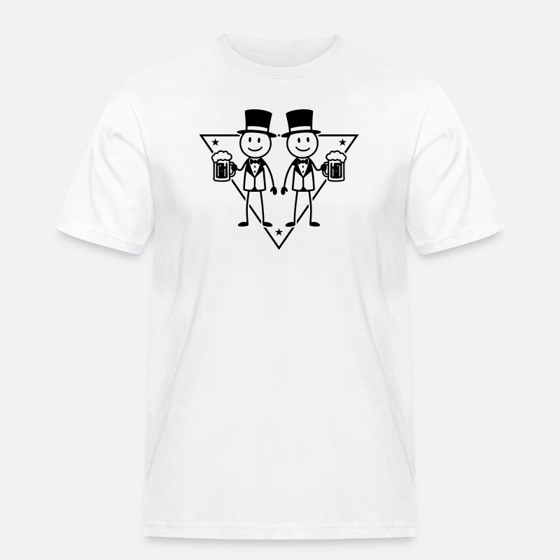 Bräutigam Junggesellen Party - Männer Workwear T-Shirt - Weiß