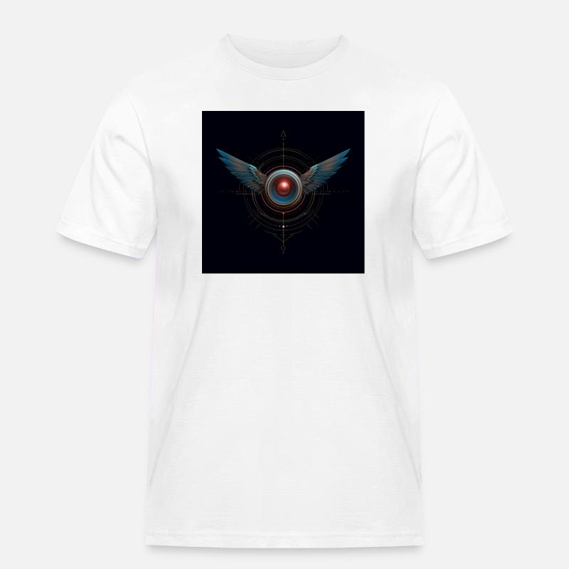Futuristisches Winged Emblem – Techno Vision - Männer Workwear T-Shirt - Weiß
