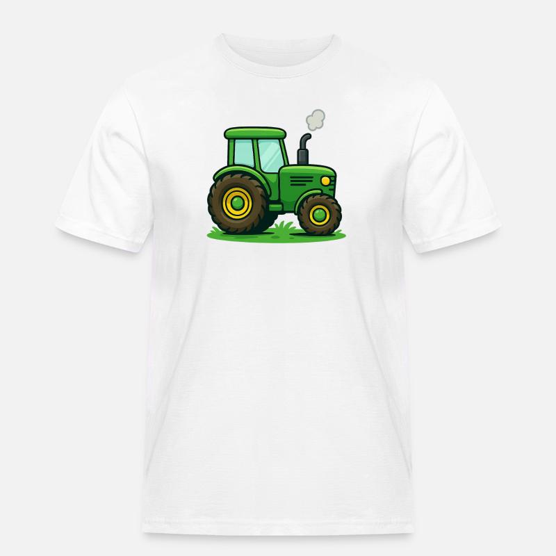 Traktor Kinder Geschenkidee - Männer Workwear T-Shirt - Weiß
