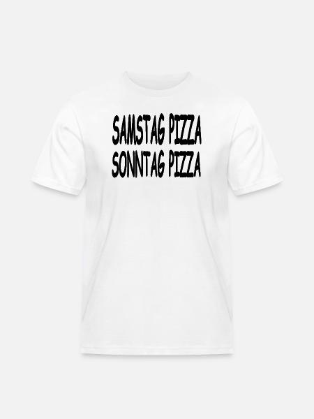 Pizza - Männer Workwear T-Shirt - Weiß