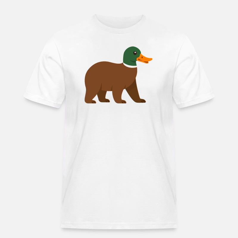 Die Bärente - sie hat einen Schnabel! - Männer Workwear T-Shirt - Weiß