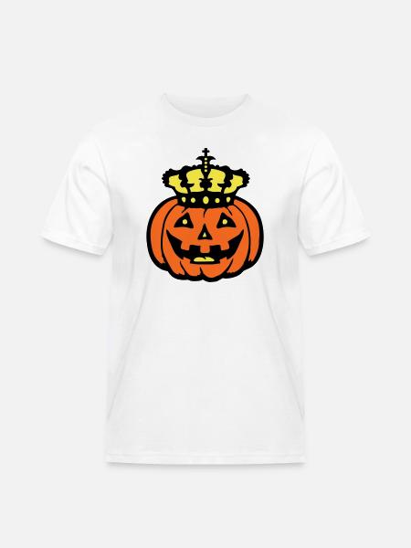 Halloween Pumpkin King Crown King Pumpkin Ruler - Men's Workwear T-Shirt - white