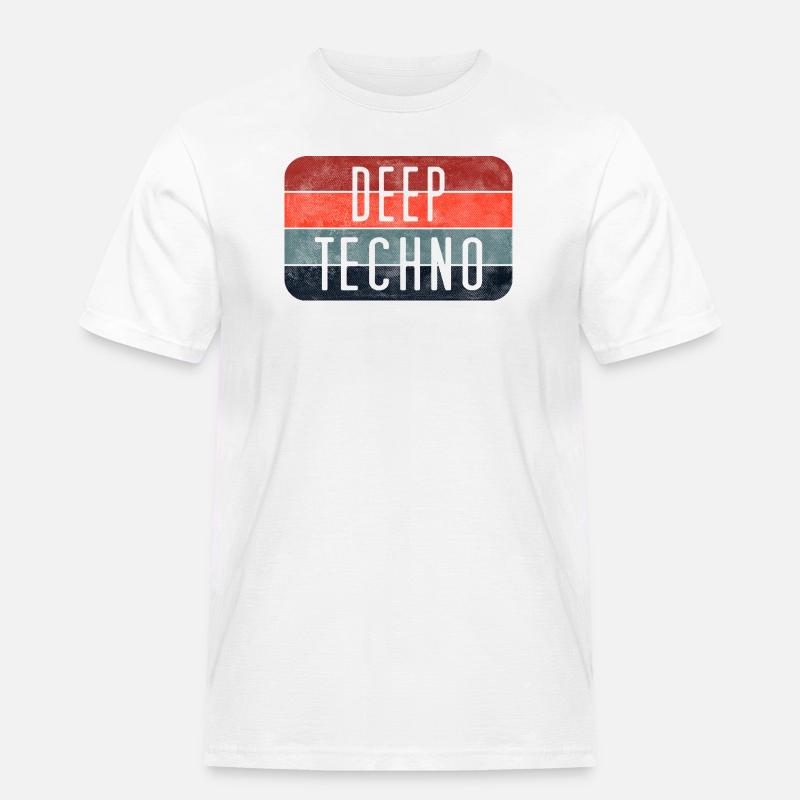 Deep Techno Gradient Stripes - Men's Workwear T-Shirt - white