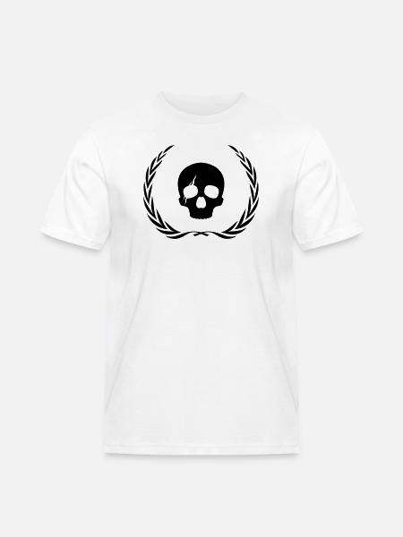 Skeleton Skull Wreath - Men's Workwear T-Shirt - white