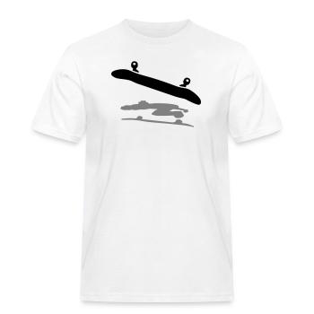 Skateboard - Men's Workwear T-Shirt - white - Front - AI Model Male 185 dark (185cm)