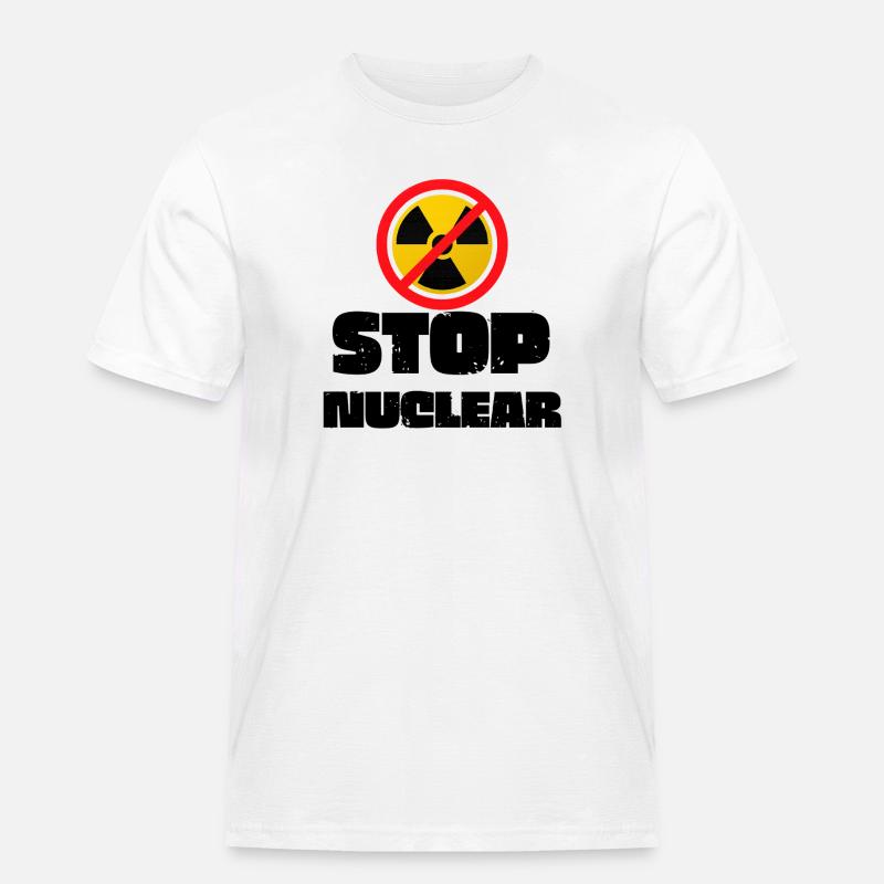 Stop Nuclear - Men's Workwear T-Shirt - white