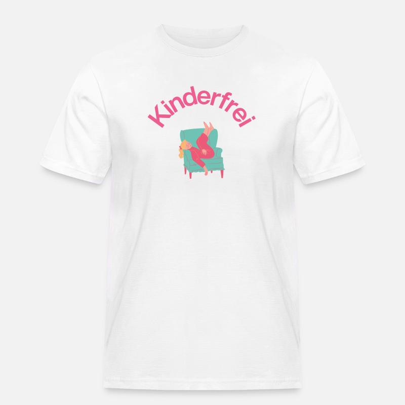 Kinderfrei – Sofa, Schlaf & Stille, Mutter schläft - Männer Workwear T-Shirt - Weiß