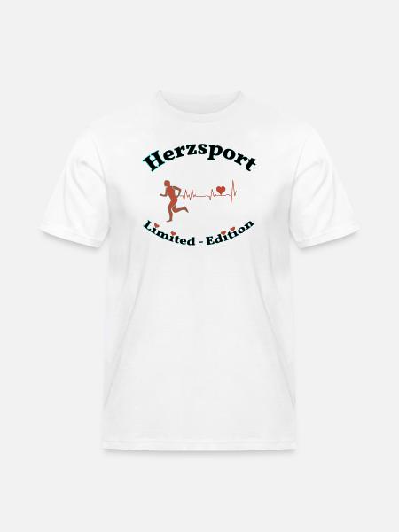 Herzsport - Männer Workwear T-Shirt - Weiß