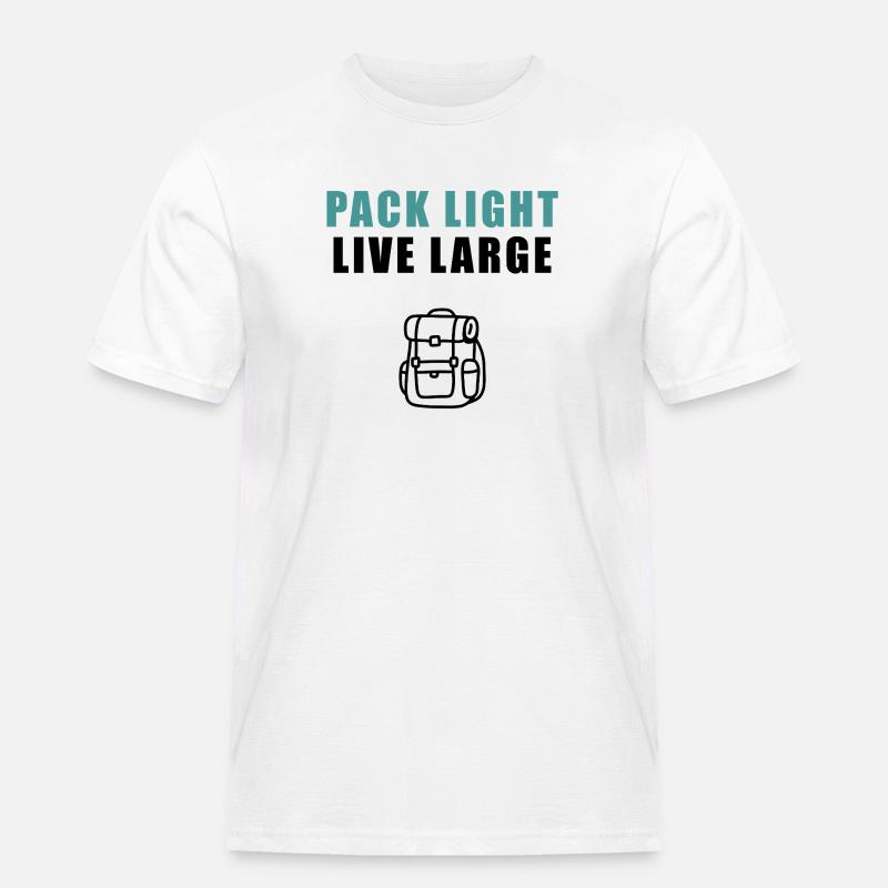 Pack Light Live Large Backpack - Männer Workwear T-Shirt - Weiß
