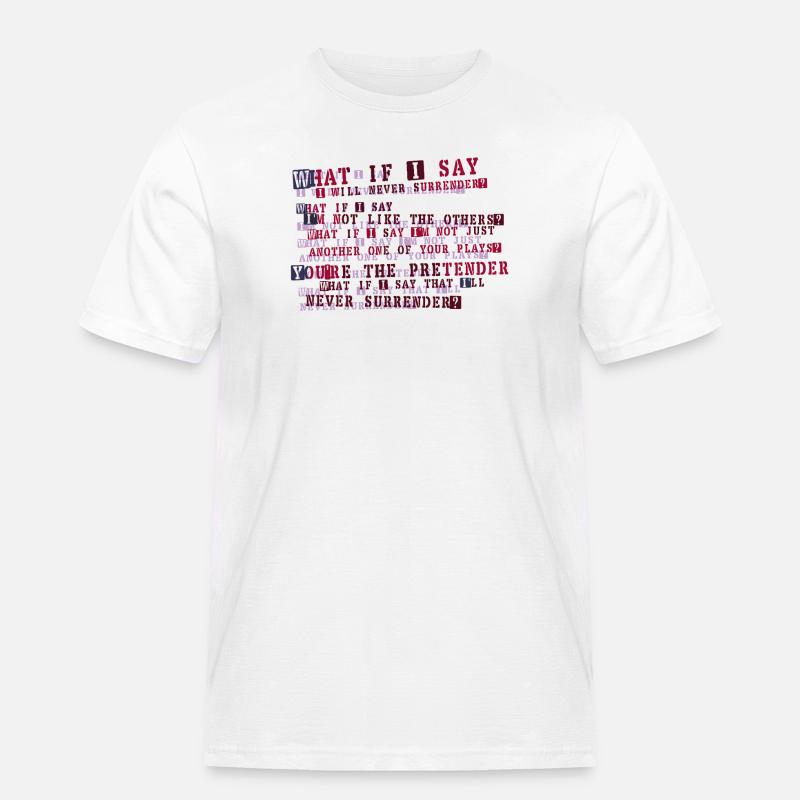 Typographie de la résolution implacable - T-shirt Workwear homme - blanc