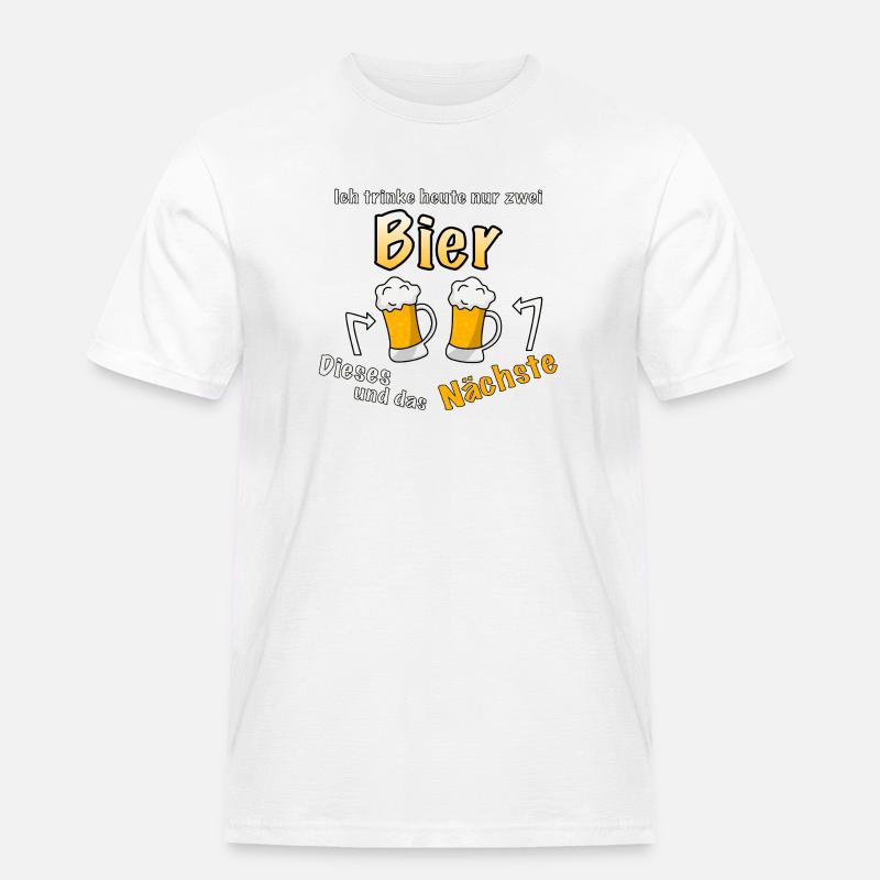 Noch ein Bier, bitte - Männer Workwear T-Shirt - Weiß