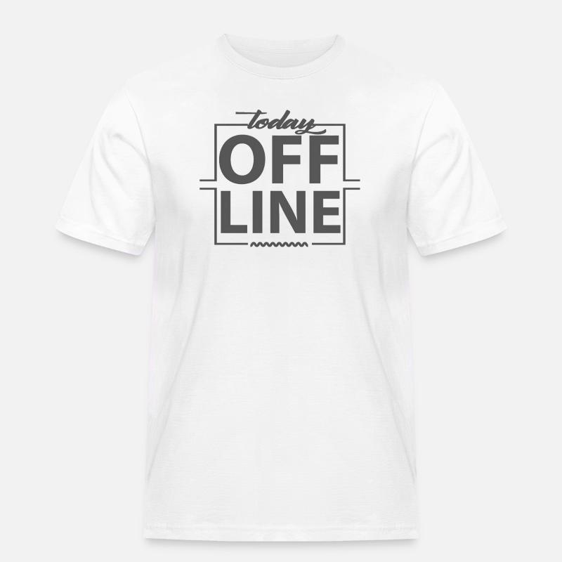 Today Offline Design Statement Spruch Minimal - Männer Workwear T-Shirt - Weiß