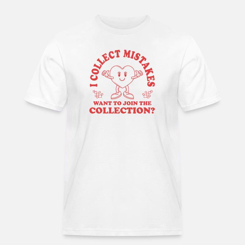 Ich sammle Fehler – Willst du mitmachen? - Männer Workwear T-Shirt - Weiß