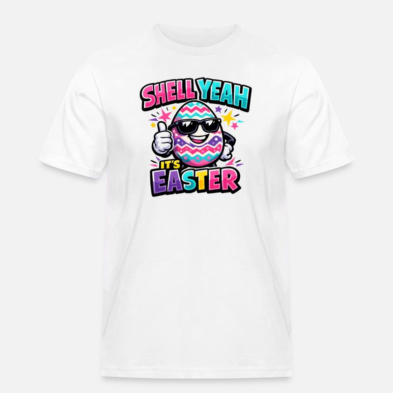 Hell Yeah It's Easter - Männer Workwear T-Shirt - Weiß