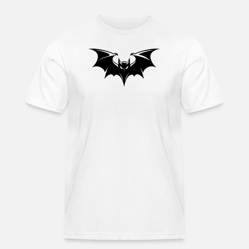 Bat Gothic Logo - Maglietta da lavoro per uomo - bianco