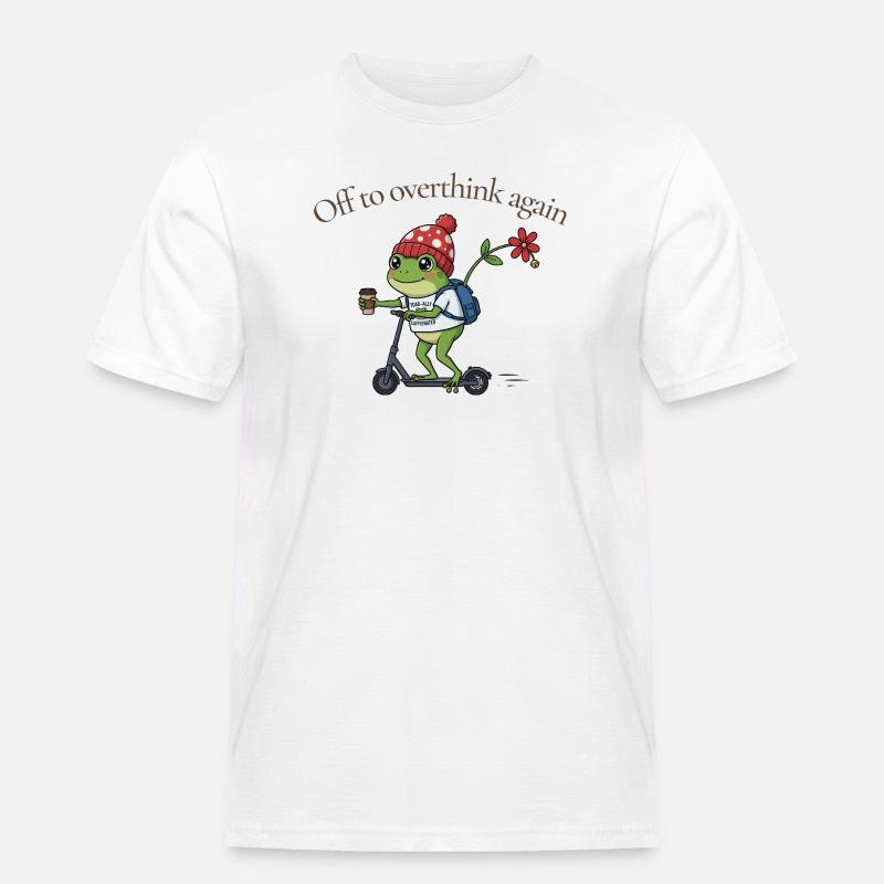 Toad-ally caffeinated frog - Men's Workwear T-Shirt - white