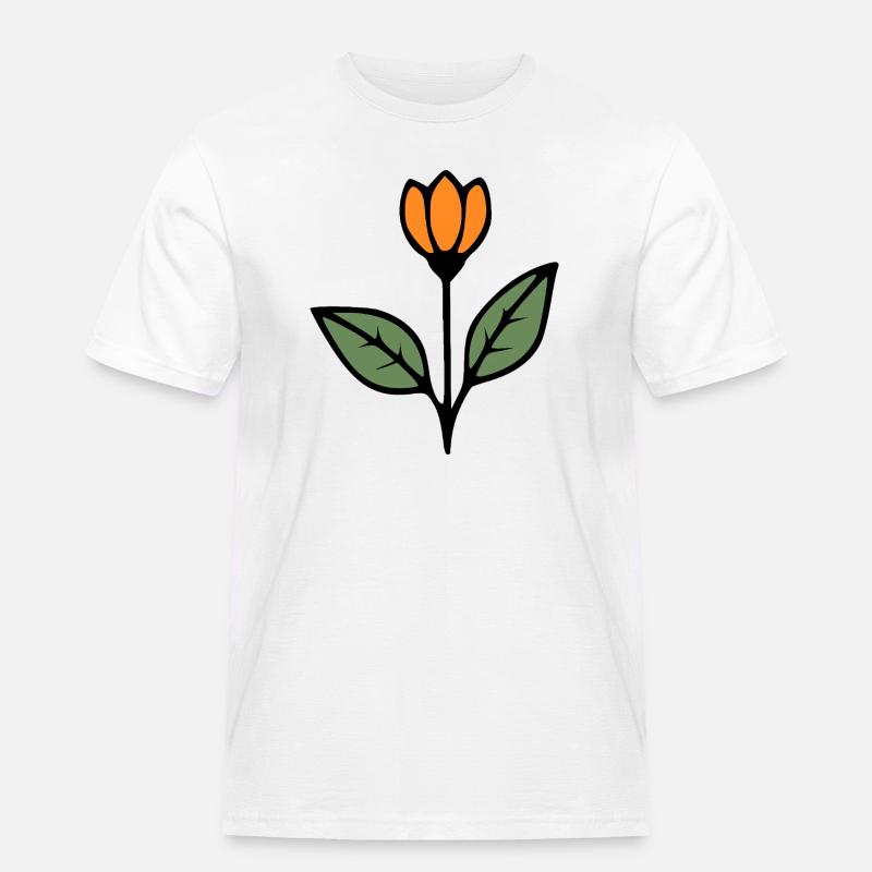  Blume Tulpe Blumen Blüte Geschenkidee Mutter  - Männer Workwear T-Shirt - Weiß
